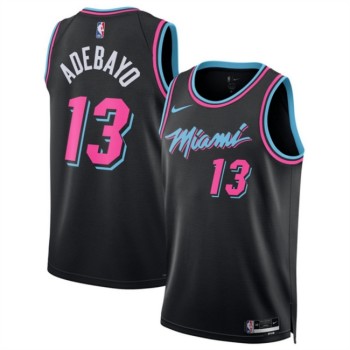 Men's Miami Heat #13 Bam Adebayo Black 2025/26 City Edition Stitched Basketball Jersey