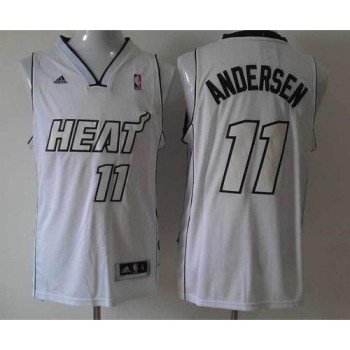 Heat #11 Chris Andersen White on White Stitched NBA Jersey Heat #11 Chris Andersen White on White Stitched NBA Jersey