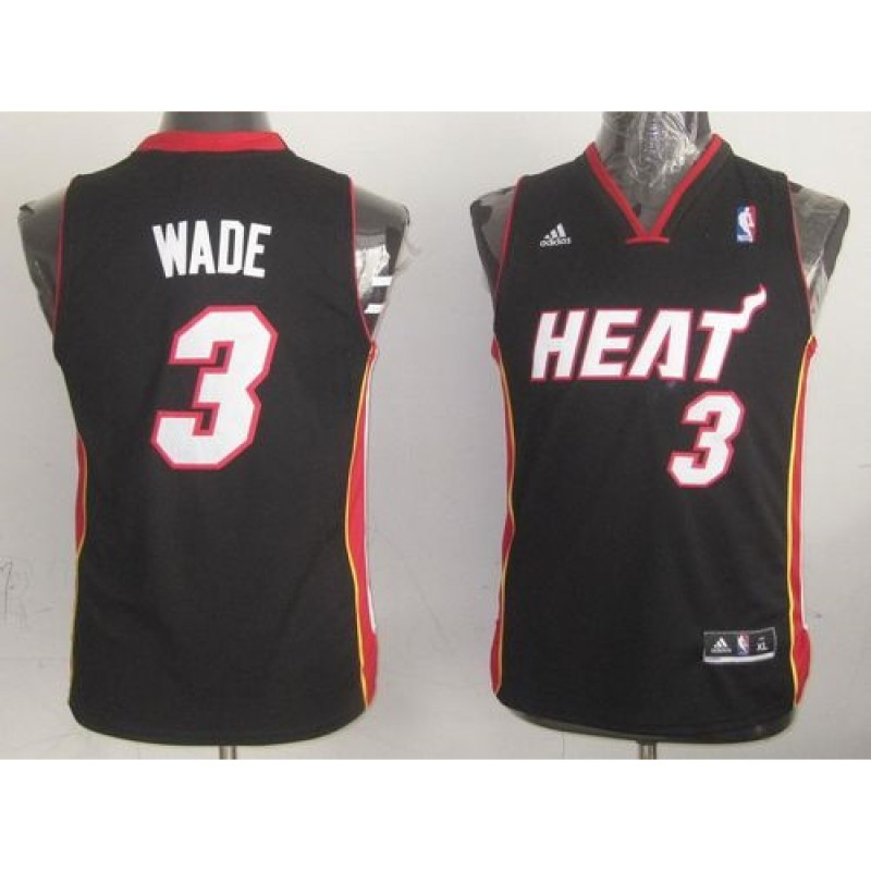 Heat #3 Dwyane Wade Black Stitched Youth NBA Jersey Heat #3 Dwyane Wade Black Stitched Youth NBA Jersey