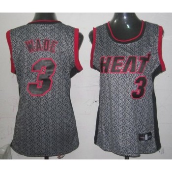 Heat #3 Dwyane Wade Grey Women's Static Fashion Stitched NBA Jersey Heat #3 Dwyane Wade Grey Women's Static Fashion Stitched NBA Jersey