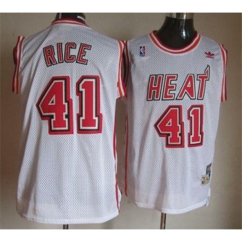Heat #41 Glen Rice White Throwback Stitched NBA Jersey Heat #41 Glen Rice White Throwback Stitched NBA Jersey
