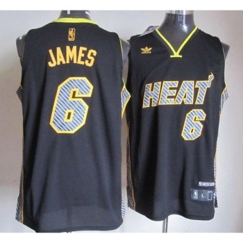 Heat #6 LeBron James Black Electricity Fashion Stitched NBA Jersey Heat #6 LeBron James Black Electricity Fashion Stitched NBA Jersey