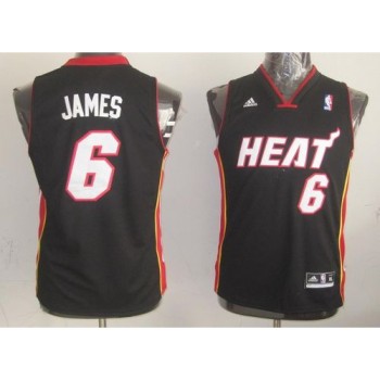 Heat #6 LeBron James Black Stitched Youth NBA Jersey Heat #6 LeBron James Black Stitched Youth NBA Jersey