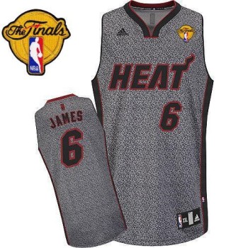 Heat #6 LeBron James Grey Static Fashion Finals Patch Stitched NBA Jersey Heat #6 LeBron James Grey Static Fashion Finals Patch Stitched NBA Jersey