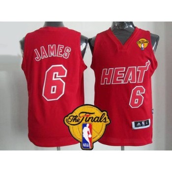 Heat #6 LeBron James Red Big Color Fashion Finals Patch Stitched NBA Jersey Heat #6 LeBron James Red Big Color Fashion Finals Patch Stitched NBA Jersey
