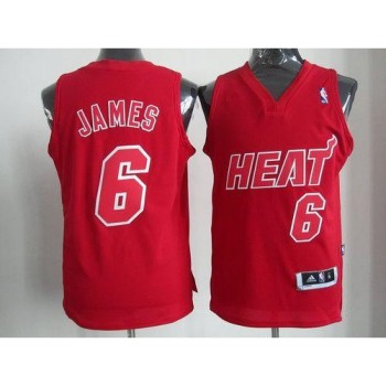 Heat #6 LeBron James Red Big Color Fashion Stitched NBA Jersey Heat #6 LeBron James Red Big Color Fashion Stitched NBA Jersey