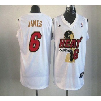 Heat #6 LeBron James White 2012 NBA Champions Stitched NBA Jersey Heat #6 LeBron James White 2012 NBA Champions Stitched NBA Jersey