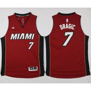 Heat #7 Goran Dragic Red Stitched NBA Jersey Heat #7 Goran Dragic Red Stitched NBA Jersey
