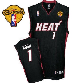 Heat Finals Patch #1 Chris Bosh Black Stitched NBA Jersey Heat Finals Patch #1 Chris Bosh Black Stitched NBA Jersey