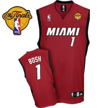 Heat Finals Patch #1 Chris Bosh Red Stitched NBA Jersey Heat Finals Patch #1 Chris Bosh Red Stitched NBA Jersey