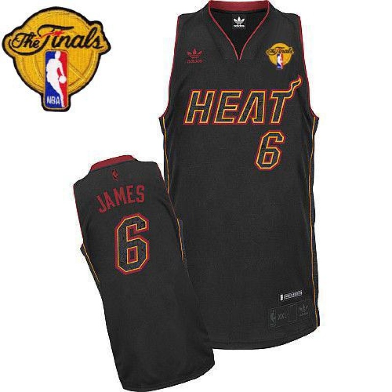 Heat Finals Patch #6 LeBron James Carbon Fiber Fashion Black Stitched NBA Jersey Heat Finals Patch #6 LeBron James Carbon Fiber Fashion Black Stitched NBA Jersey