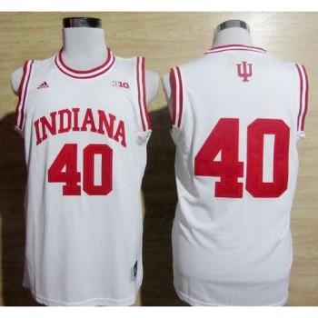 Hoosiers #40 Cody Zeller White Basketball Stitched NCAA Jersey Hoosiers #40 Cody Zeller White Basketball Stitched NCAA Jersey
