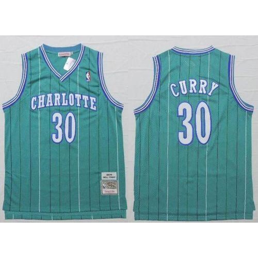 Hornets #30 Dell Curry Light Blue Throwback Stitched NBA Jersey
