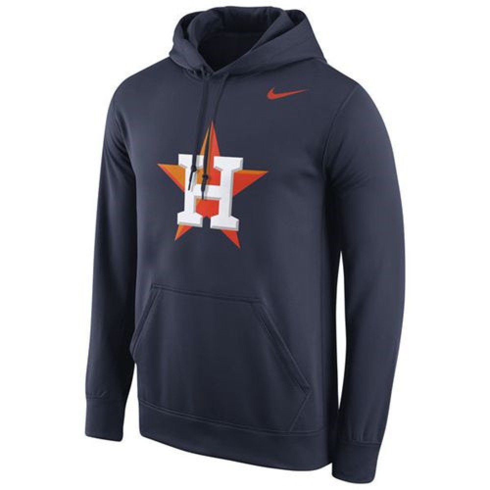 Houston Astros Logo Performance Navy Pullover MLB Hoodie