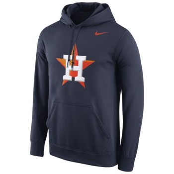 Houston Astros Logo Performance Navy Pullover MLB Hoodie Houston Astros Logo Performance Navy Pullover MLB Hoodie