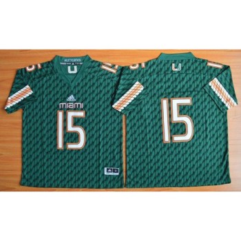 Hurricanes #15 Brad Kaaya Green Stitched NCAA Jerseys Hurricanes #15 Brad Kaaya Green Stitched NCAA Jerseys