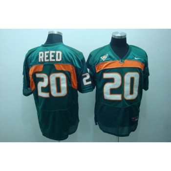 Hurricanes #20 Ed Reed Green Stitched NCAA Jerseys Hurricanes #20 Ed Reed Green Stitched NCAA Jerseys