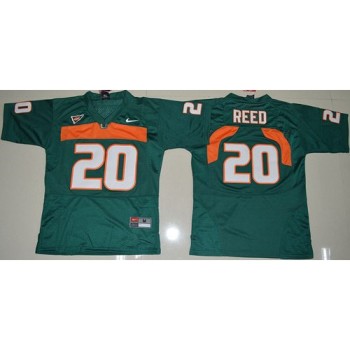 Hurricanes #20 Ed Reed Green Stitched Youth NCAA Jersey Hurricanes #20 Ed Reed Green Stitched Youth NCAA Jersey