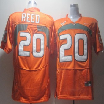 Hurricanes #20 Ed Reed Orange Stitched NCAA Jerseys Hurricanes #20 Ed Reed Orange Stitched NCAA Jerseys