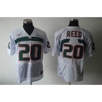 Hurricanes #20 Ed Reed White Stitched NCAA Jerseys Hurricanes #20 Ed Reed White Stitched NCAA Jerseys