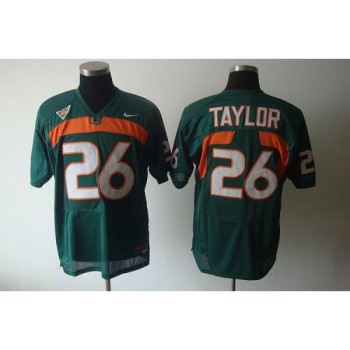 Hurricanes #26 Sean Taylor Green Stitched NCAA Jerseys Hurricanes #26 Sean Taylor Green Stitched NCAA Jerseys
