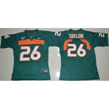 Hurricanes #26 Sean Taylor Green Stitched Youth NCAA Jersey Hurricanes #26 Sean Taylor Green Stitched Youth NCAA Jersey