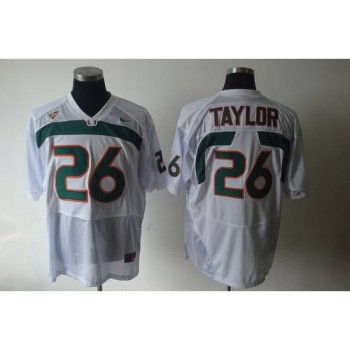 Hurricanes #26 Sean Taylor White Stitched NCAA Jerseys Hurricanes #26 Sean Taylor White Stitched NCAA Jerseys