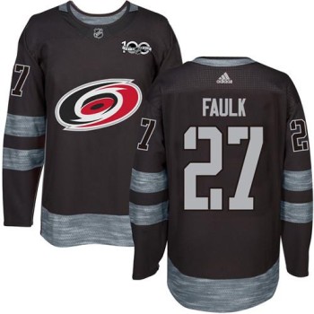 Hurricanes #27 Justin Faulk Black 1917-2017 100th Anniversary Stitched NHL Jersey Hurricanes #27 Justin Faulk Black 1917-2017 100th Anniversary Stitched NHL Jersey