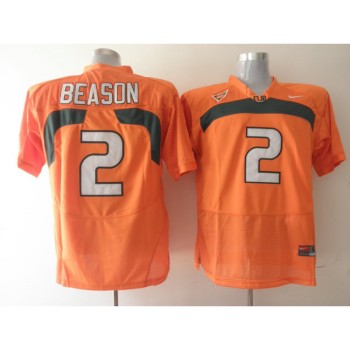 Hurricanes #2 Jon Beason Orange Stitched NCAA Jerseys Hurricanes #2 Jon Beason Orange Stitched NCAA Jerseys