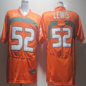 Hurricanes #52 Ray Lewis Orange Stitched NCAA Jerseys Hurricanes #52 Ray Lewis Orange Stitched NCAA Jerseys