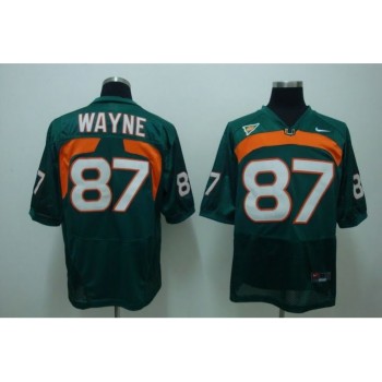 Hurricanes #87 Reggie Wayne Green Stitched NCAA Jersey Hurricanes #87 Reggie Wayne Green Stitched NCAA Jersey