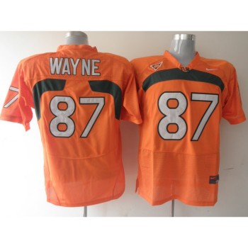Hurricanes #87 Reggie Wayne Orange Stitched NCAA Jerseys Hurricanes #87 Reggie Wayne Orange Stitched NCAA Jerseys