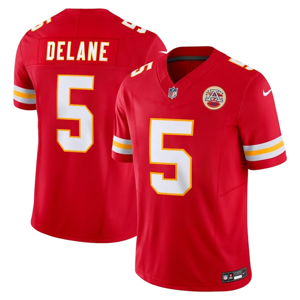 Men's Kansas City Chiefs Mansoor Delane Red 2026 NFL Draft Vapor F.U.S.E. Limited Jersey