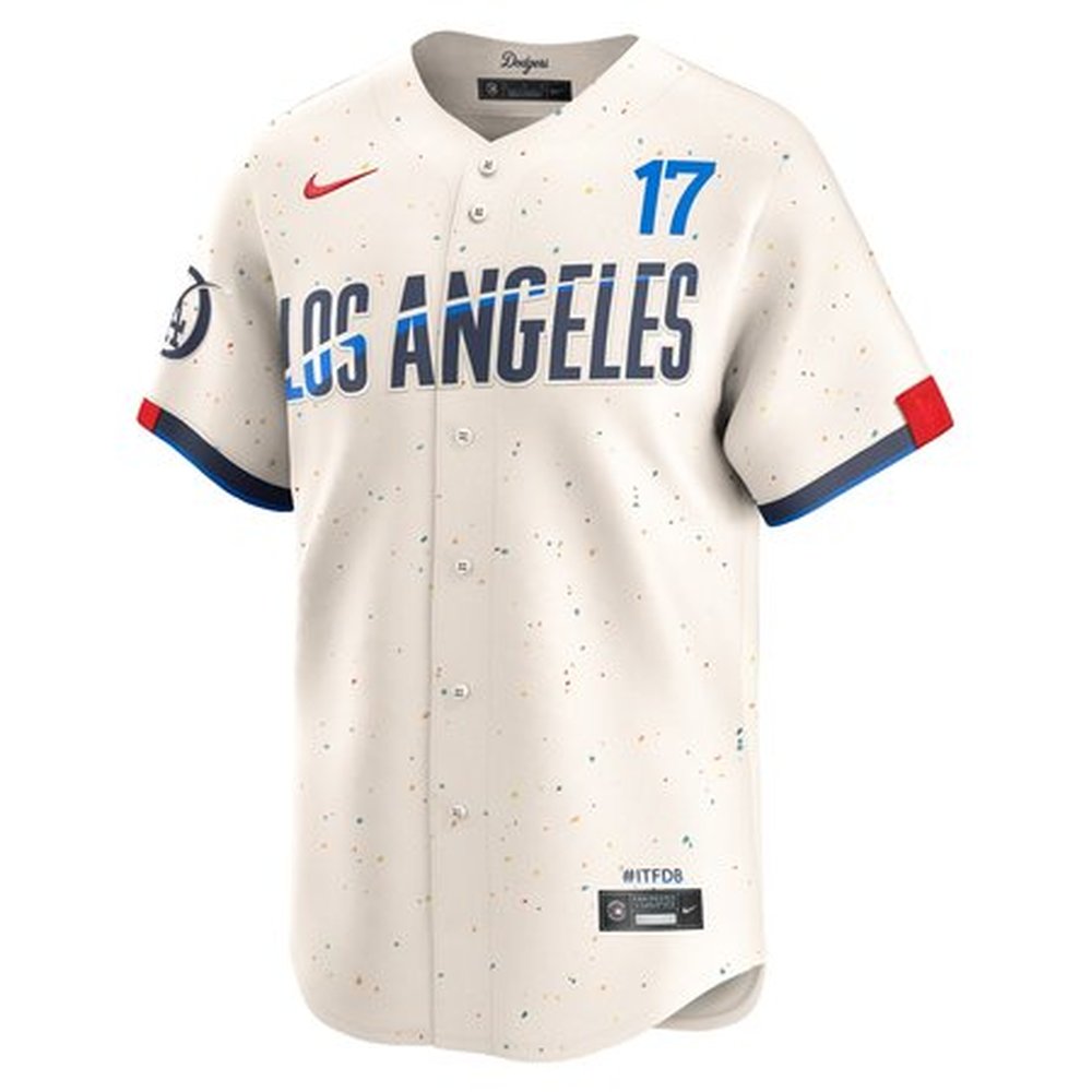 Men's Los Angeles Dodgers #17 Shohei Ohtani Cream 2024 City Connect Limited Player Jersey Men's Los Angeles Dodgers #17 Shohei Ohtani Cream 2024 City Connect Limited Player Jersey