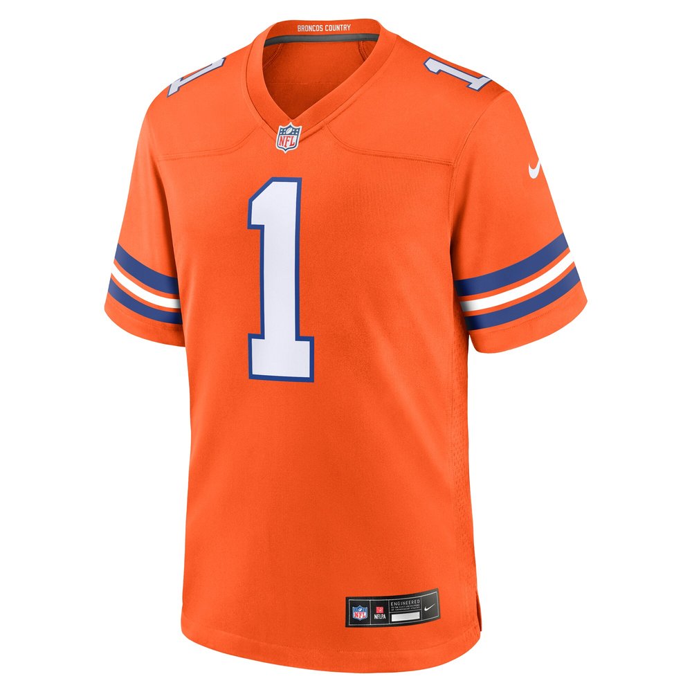 Men's Denver Broncos Jason Elam Orange Mile High Collection 1977 Throwback Retired Player Game Jersey Men's Denver Broncos Jason Elam Orange Mile High Collection 1977 Throwback Retired Player Game Jersey