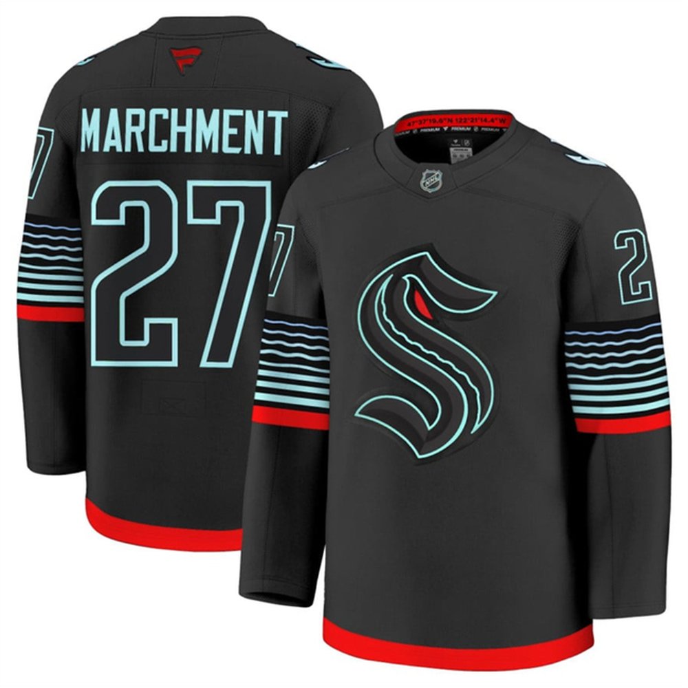 Youth Seattle Kraken #27 Mason Marchment Black Alternate Stitched Hockey Jersey