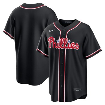 Men's Philadelphia Phillies Nike Fashion Replica Black Out Jersey