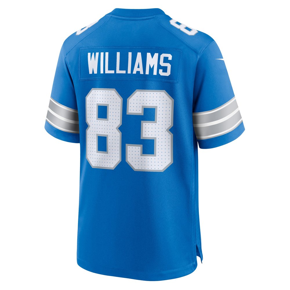 Men's Detroit Lions Isaiah Williams  Blue Game Jersey Men's Detroit Lions Isaiah Williams  Blue Game Jersey