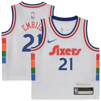 Toddler Philadelphia 76ers Joel Embiid White 2024/25 Swingman Player Jersey - City Edition Toddler Philadelphia 76ers Joel Embiid White 2024/25 Swingman Player Jersey - City Edition