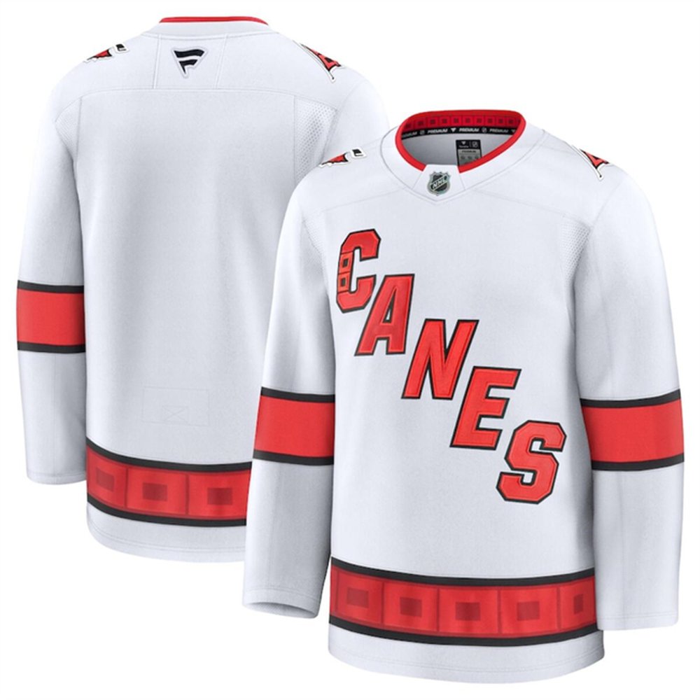 Youth Carolina Hurricanes Blank White 2024-25 Away Stitched Hockey Jersey