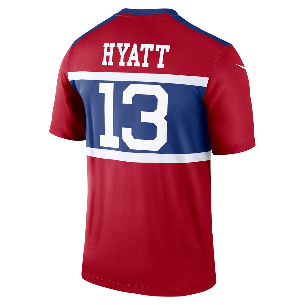 Men's New York Giants Jalin Hyatt Century Red Alternate Legend Player Jersey Men's New York Giants Jalin Hyatt Century Red Alternate Legend Player Jersey