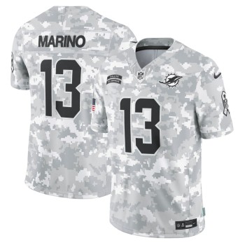 Men's Miami Dolphins Dan Marino Arctic Camo 2024 Salute to Service Retired Player Limited Jersey Men's Miami Dolphins Dan Marino Arctic Camo 2024 Salute to Service Retired Player Limited Jersey