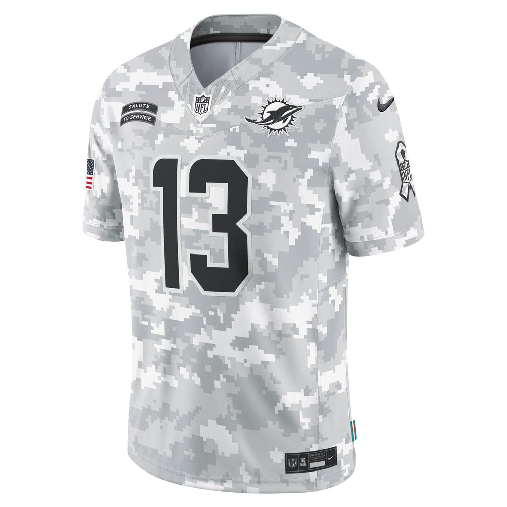 Men's Miami Dolphins Dan Marino Arctic Camo 2024 Salute to Service Retired Player Limited Jersey Men's Miami Dolphins Dan Marino Arctic Camo 2024 Salute to Service Retired Player Limited Jersey