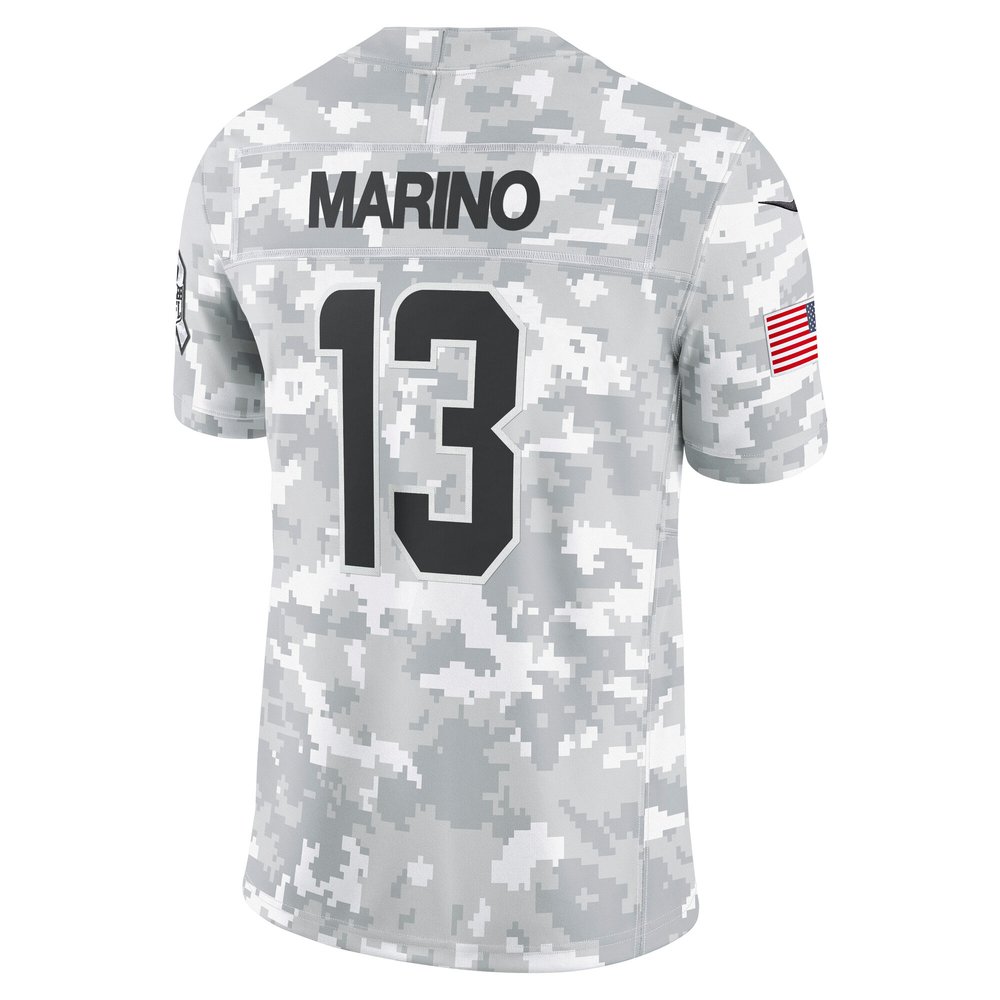 Men's Miami Dolphins Dan Marino Arctic Camo 2024 Salute to Service Retired Player Limited Jersey Men's Miami Dolphins Dan Marino Arctic Camo 2024 Salute to Service Retired Player Limited Jersey