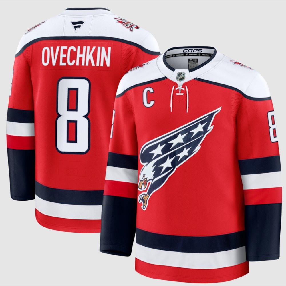Youth Washington Capitals #8 Alexander Ovechkin Red 2025-26 With C Patch Alternate Stitched Hockey Jersey