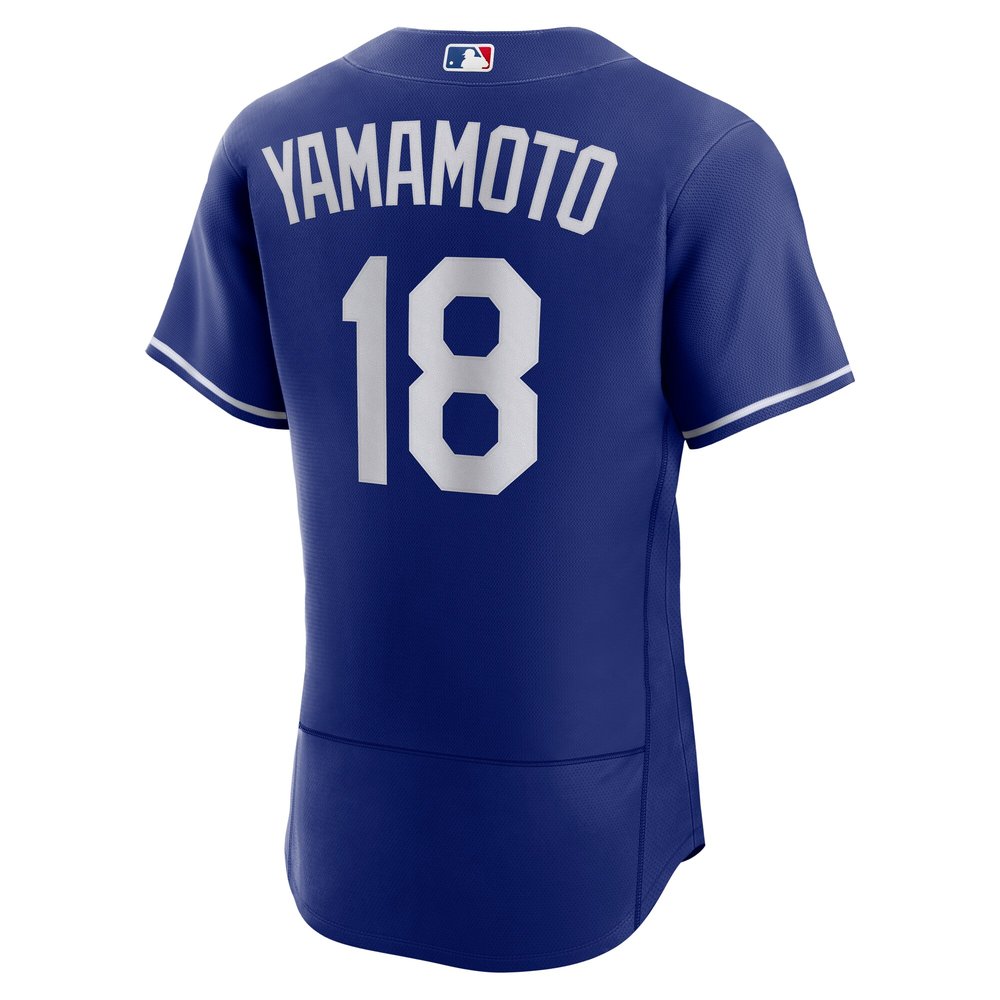 Men's Los Angeles Dodgers #18 Yoshinobu Yamamoto Royal 2024 World Series Alternate Authentic Player Jersey Men's Los Angeles Dodgers #18 Yoshinobu Yamamoto Royal 2024 World Series Alternate Authentic Player Jersey