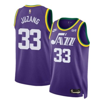 Men's Utah Jazz #33 Johnny Juzang Purple 2023 Classic Edition Stitched Basketball Jersey Men's Utah Jazz #33 Johnny Juzang Purple 2023 Classic Edition Stitched Basketball Jersey