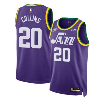 Men's Utah Jazz #20 John Collins Purple 2023 Classic Edition Stitched Basketball Jersey
