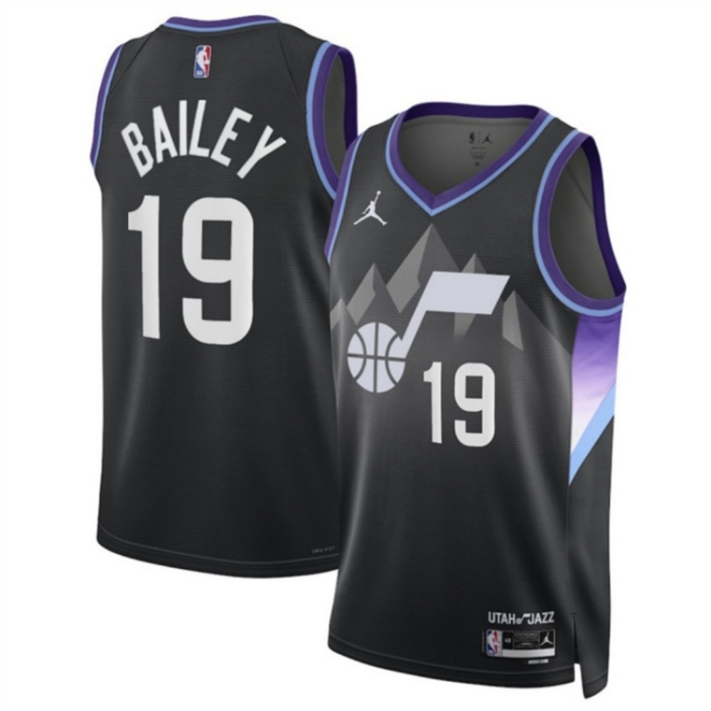 Men's Utah Jazz #19 Ace Bailey Black 2025 Draft Statement Edition Stitched Basketball Jersey Men's Utah Jazz #19 Ace Bailey Black 2025 Draft Statement Edition Stitched Basketball Jersey