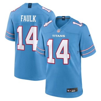 Youth Tennessee Titans Carnell Tate Blue 2026 NFL Draft Game Jersey